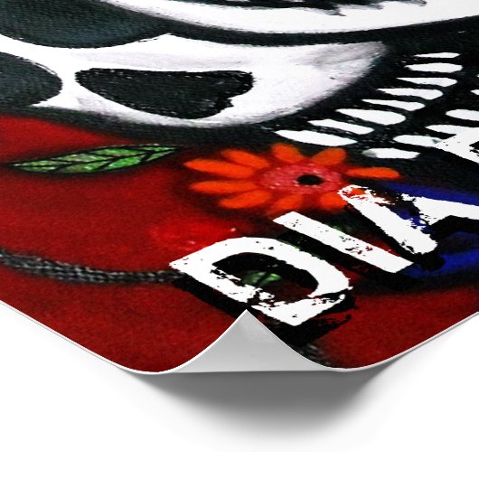 Dia de los Uertos 3 skulls poster (Hoek)