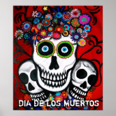 Dia de los Uertos 3 skulls poster (Voorkant)