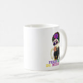 Día de muerto frida kahlo mug koffiemok (Voorkant rechts)