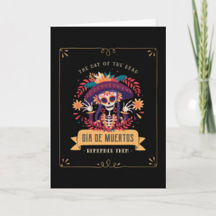 Dia de muertos dag van de doden kaart