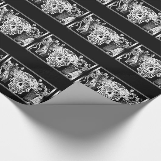 Día de Muertos/Dag van de dood Cadeaupapier (Hoek)