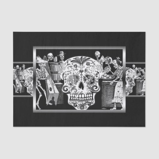 Día de Muertos/Dag van de dood Tissuepapier (Voorkant)