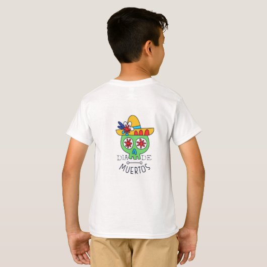 Dia De Muertos - Dag van het dode design T-shirt (Achterkant volledig)