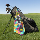 Dia de Muertos Day of the Dead Sugar Skull Custom Golfhanddoek (Groen)