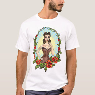 Día de Muertos Day of the Dead  tatto lady T-shirt