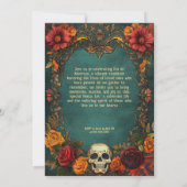 💀🎉  Día de Muertos-feestuitnodiging Kaart (Achterkant)