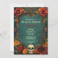 💀🎉  Día de Muertos-feestuitnodiging