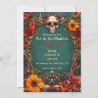 💀🎉  Día de Muertos-feestuitnodiging