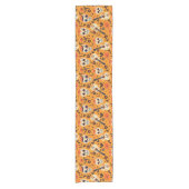 Dia de Muertos, gitaren en suikerschedels sinaasap Korte Tafelloper (Voorkant)