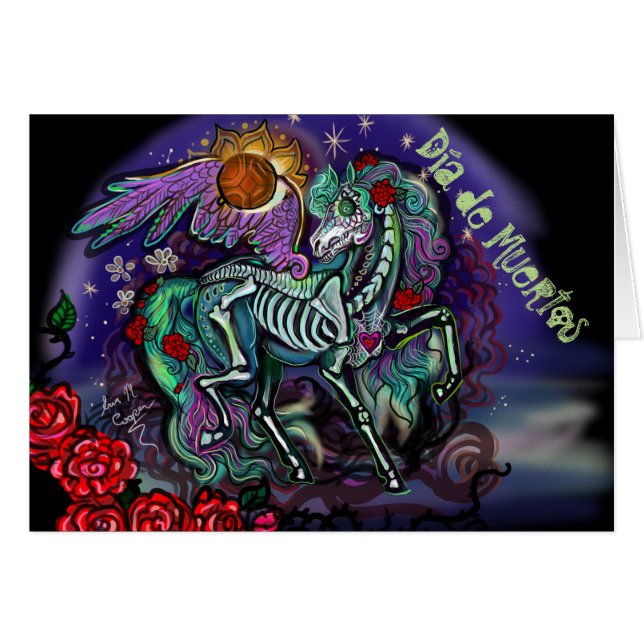 Día de Muertos Horse (Voorkant Horizontaal)
