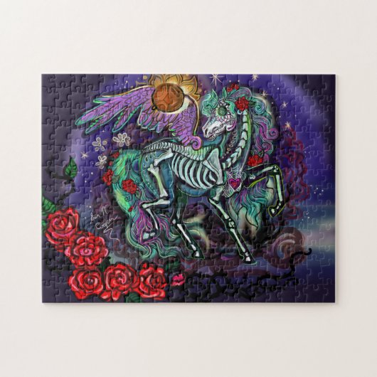 Día de Muertos Horse Legpuzzel (Horizontaal)