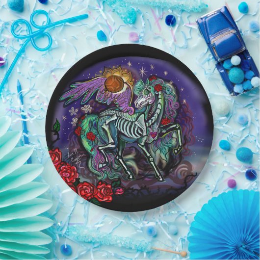 Día de Muertos Horse Papieren Bordje (Feest)