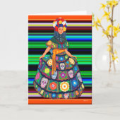Día de Muertos Kaart (Gele Bloem)