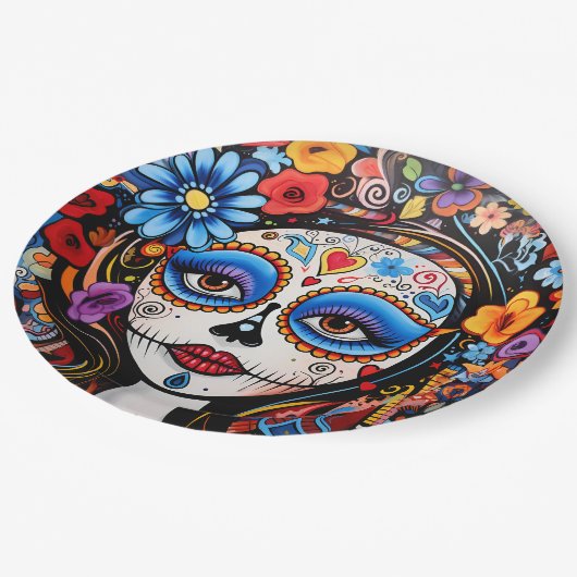Dia de Muertos☠️ La Calavera Catrina Papieren Bordje (Gekanteld)