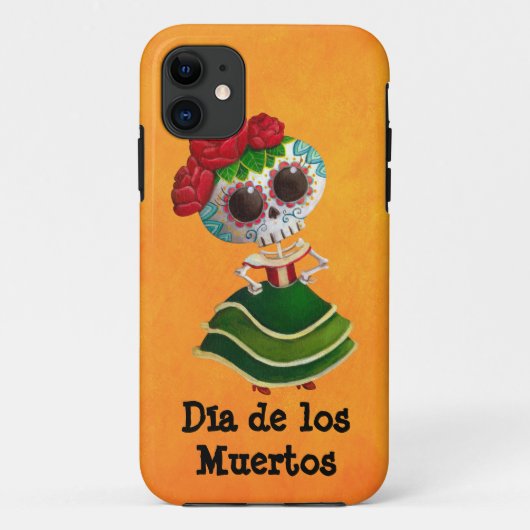 Dia de Muertos Mexican Miss Death Case-Mate iPhone Case (Achterkant)