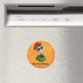 Dia de Muertos Mexican Miss Death Magneet (Insitu (Vaatwasser))