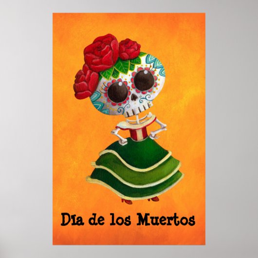 Dia de Muertos Mexican Miss Death Poster (Voorkant)