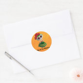 Dia de Muertos Mexican Miss Death Ronde Sticker (Envelop)