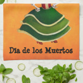 Dia de Muertos Mexican Miss Death Theedoek (Gevouwen)