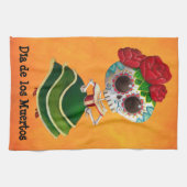 Dia de Muertos Mexican Miss Death Theedoek (Horizontaal)