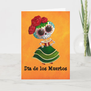 Dia DE Muertos Mexican Misser Dood Kaart