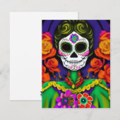 Día de Muertos Notitiekaartje (Voorkant / Achterkant)