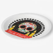 Dia De Muertos Papieren Bordje (Gekanteld)