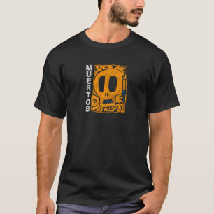 Dia de muertos platte illustratie t-shirt
