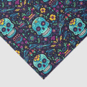 Día de Muertos Reverie: Turquoise suiker schedel S Tissuepapier (Detail)