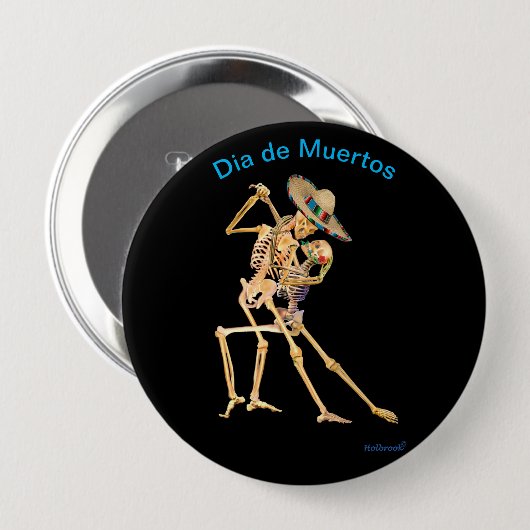 Dia de Muertos Ronde Button 4,0 Cm (Voorkant /achterkant)