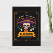 Dia de muertos Schedel dag van de doden Kaart (Voorkant)