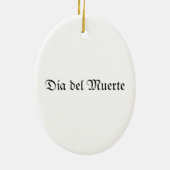 Dia de Muertos schilderde schedel Keramisch Ornament (Achterkant)