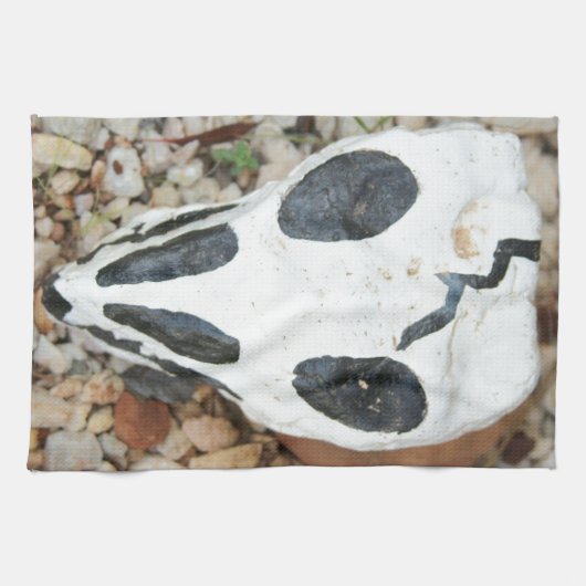 Dia de Muertos schilderde schedel Theedoek (Horizontaal)