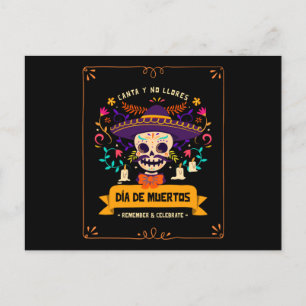 Dia de muertos Skull-dag van de doden Briefkaart