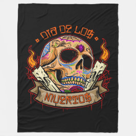 Día de Muertos Skull Fleece Deken