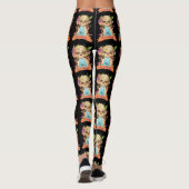 Dia de Muertos Skull Waterfall en Mariachi Leggings (Achterkant)
