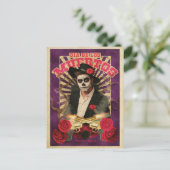 Dia De Muertos Sugar Skull Briefkaart (Staand voorkant)