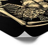 Dia De Muertos Sugar Skull Couple Skeleton Bride W Poster (Hoek)