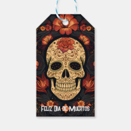 Dia de Muertos☠️ Suikerschedel Cadeaulabel