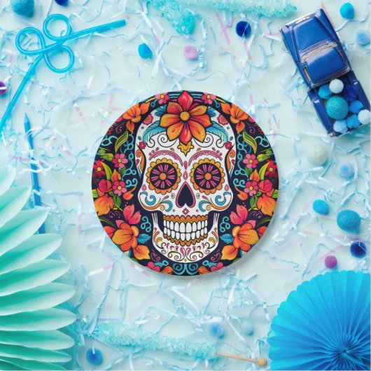 Dia de Muertos☠️ Suikerschedel Papieren Bordje (Feest)