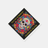 Dia de Muertos Suikerschedel Servet (Hoek)