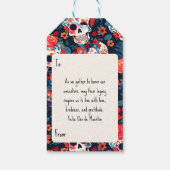 💀Día de Muertos, suikerschedels Cadeaulabel (Achterkant)