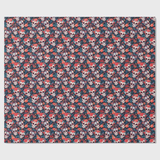 💀Día de Muertos, suikerschedels Cadeaupapier (Vlak)