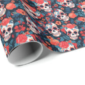 💀Día de Muertos, suikerschedels Cadeaupapier (Rol Hoek)