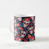 Día de Muertos, suikerschedels Koffiemok (Voorkant links)