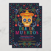 Dia De Muertos Verjaardagsfeest Fiesta Mexicaanse  Kaart (Voorkant / Achterkant)