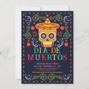 Dia De Muertos Verjaardagsfeest Fiesta Mexicaanse Kaart