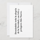 Día de Navidad con Papá Noel Kaart (Achterkant)