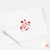 día de San Valentín con rosas  Vierkante Sticker (Envelop)