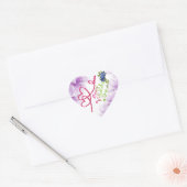 día de san Valentín flores lindas Hart Sticker (Envelop)